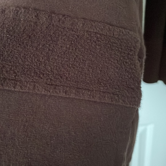 Beyond Yoga Chocolate Brown Swestshirt with Scarf button up jacket XS EUC - Picture 10 of 14